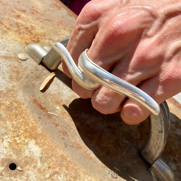 Silver Men's Statement Ring - Picture 2 of 4